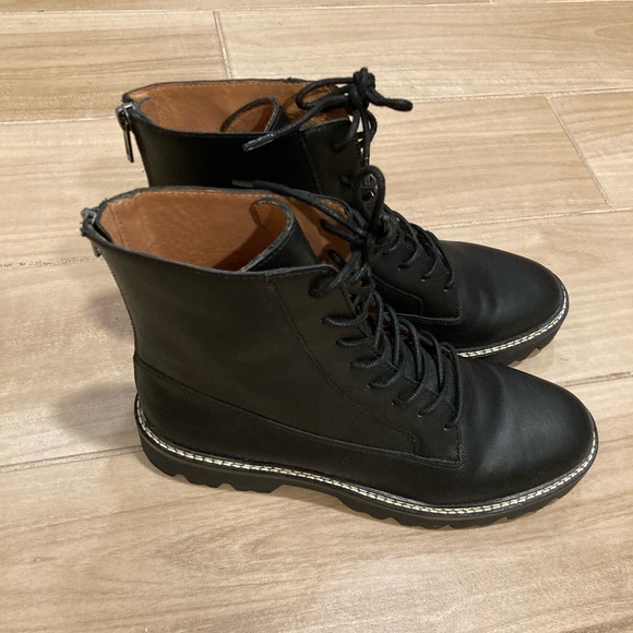 Madewell Citywalk Lugsole Lace-Up Boot, leather, black, 8.5, NWOT - Picture 6 of 8